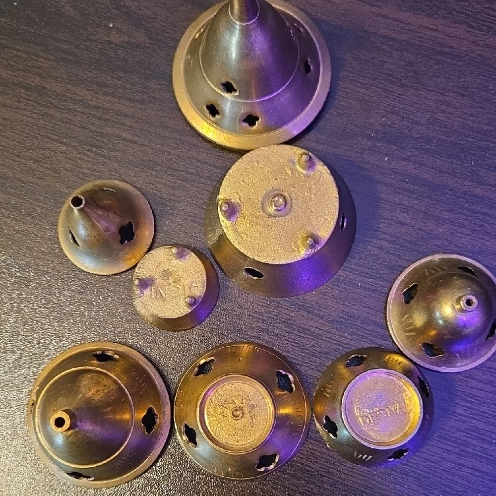 Set of 4 Brass Incense Holders